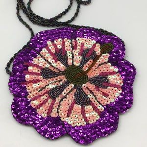 Floral Sequins Evening Purse